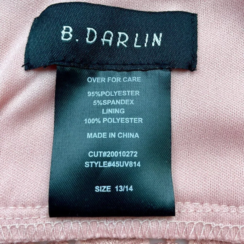 B.Darlin Pink Dress Size 13/14 - Picture 3 of 7